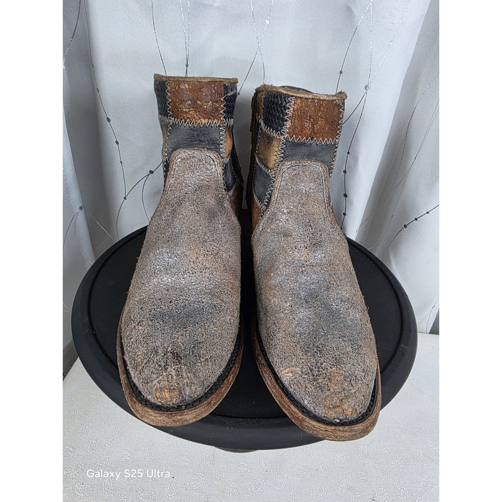Corral Vintage Patchwork Leather Western Booties 8.5 Rodeo Cowgirl C3123 - Picture 3 of 8
